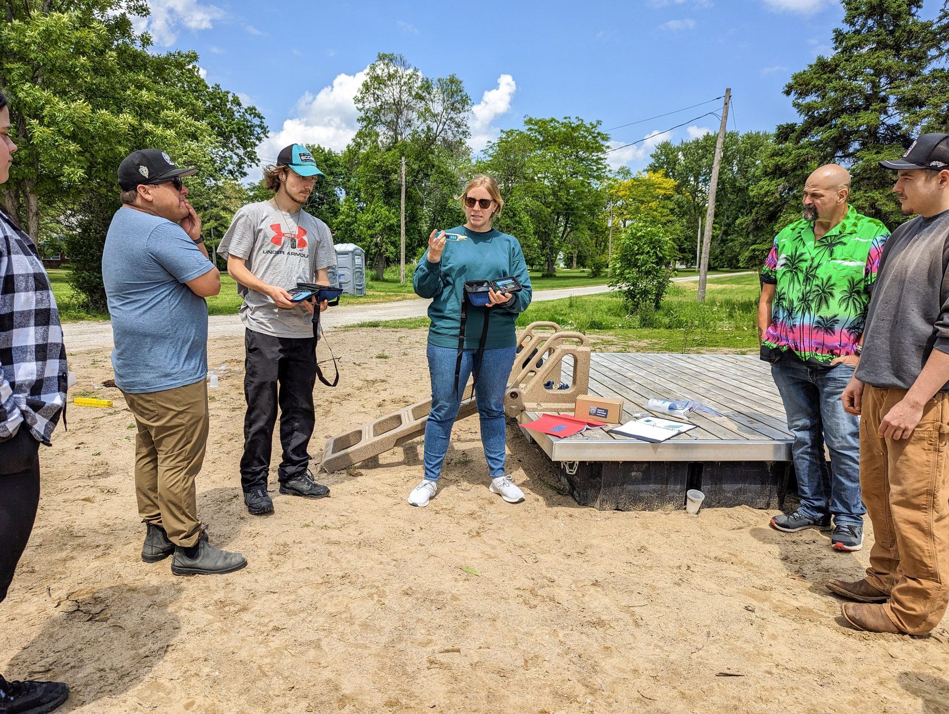 During their first week of the program, interns began with learning about and participating in a water ceremony and dove into learning about watersheds, water treatment processes, and math and chemistry.